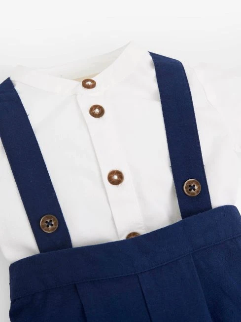 Jojo Maman Bebe Jojo Maman Bébé Blue 2-Piece Navy Baby Grandad Shirt & Shorts Set 8 Jojo Maman Bebe Jojo Maman Bébé Blue 2-Piece Navy Baby Grandad Shirt & Shorts Set - Image 6