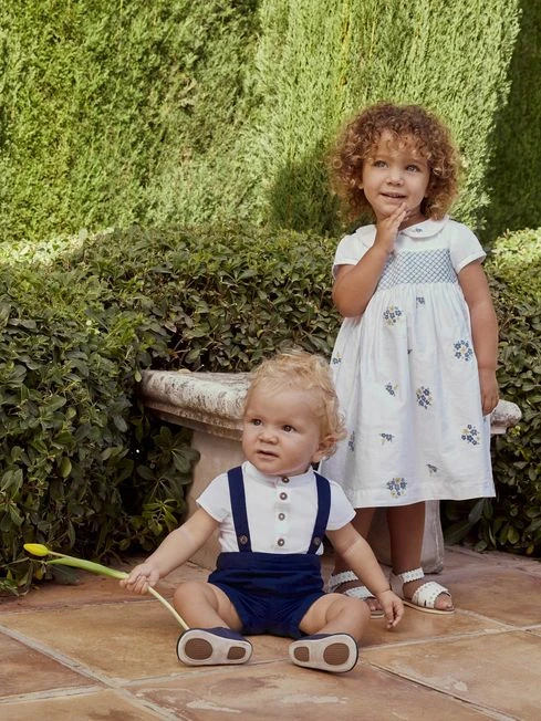 Jojo Maman Bebe Jojo Maman Bébé Blue 2-Piece Navy Baby Grandad Shirt & Shorts Set 9 Jojo Maman Bebe Jojo Maman Bébé Blue 2-Piece Navy Baby Grandad Shirt & Shorts Set - Image 7