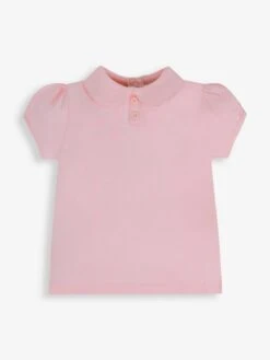 Jojo Maman Bebe JoJo Maman Bébé Pink Plain Peter Pan Collar T-Shirt