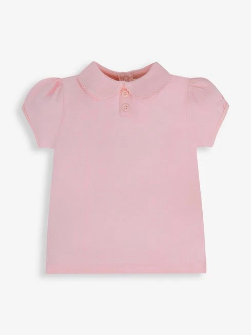 Jojo Maman Bebe JoJo Maman Bébé Pink Plain Peter Pan Collar T-Shirt 3 Jojo Maman Bebe JoJo Maman Bébé Pink Plain Peter Pan Collar T-Shirt