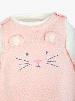 Jojo Maman Bebe JoJo Maman Bébé Pink 2-Piece Mouse Dungaree Set -Jojo Maman Bebe 549191s4