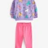 Jojo Maman Bebe JoJo Maman Bébé Lilac Bright Unicorn Print Sweatshirt & Leggings Set -Jojo Maman Bebe 561071s