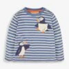 Jojo Maman Bebe JoJo Maman Bébé Denim Puffin Appliqué Pocket Top