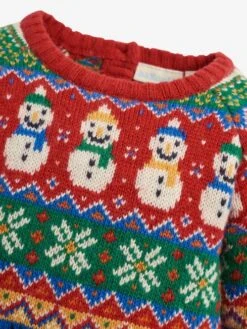 Jojo Maman Bebe JoJo Maman Bébé Multi Christmas Fairisle Knitted Baby All-In-One -Jojo Maman Bebe 566620s4