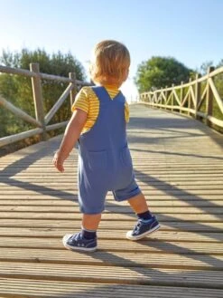 Jojo Maman Bebe JoJo Maman Bébé Indigo 2-Piece Lion Appliqué Short Dungarees & Top Set -Jojo Maman Bebe 571654s6