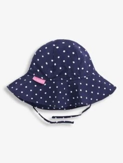 Jojo Maman Bebe JoJo Maman Bébé Navy White Dot Girls' Navy & White Dot Floppy Sun Hat