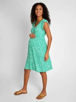Jojo Maman Bebe JoJo Maman Bébé Green Ditsy Print Maternity Summer Dress