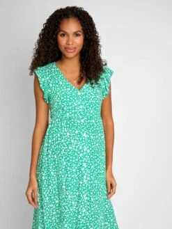 Jojo Maman Bebe JoJo Maman Bébé Green Ditsy Print Maternity Summer Dress -Jojo Maman Bebe 577862s3