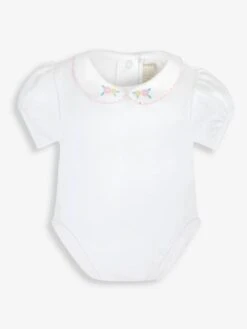 Jojo Maman Bebe JoJo Maman Bébé Pink 2-Piece Gingham Bunny Embroidered Dungarees & Peter Pan Body Set -Jojo Maman Bebe 581111s4