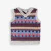 Jojo Maman Bebe JoJo Maman Bébé Marl Grey King's Guard Fair Isle Tank -Jojo Maman Bebe 591313s