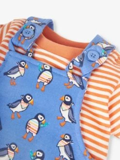 Jojo Maman Bebe JoJo Maman Bébé Cornflower 2-Piece Puffin Print Dungarees & Top Set -Jojo Maman Bebe 595680s5
