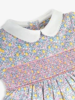 Jojo Maman Bebe JoJo Maman Bébé Lemon Ditsy Print Smocked Dress -Jojo Maman Bebe 600694s4