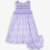 Jojo Maman Bebe JoJo Maman Bébé Lilac Bud Floral Print Smocked Dress -Jojo Maman Bebe 601900s