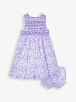 Jojo Maman Bebe JoJo Maman Bébé Lilac Bud Floral Print Smocked Dress