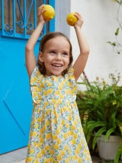 Jojo Maman Bebe JoJo Maman Bébé White Bright Lemon Print Summer Dress 10 Jojo Maman Bebe JoJo Maman Bébé White Bright Lemon Print Summer Dress -Jojo Maman Bebe 604724s3