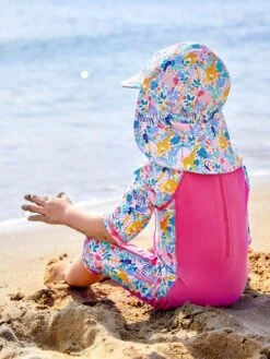 Jojo Maman Bebe JoJo Maman Bébé Jungle Kids' Flap Sun Protection Hat -Jojo Maman Bebe 615709s4