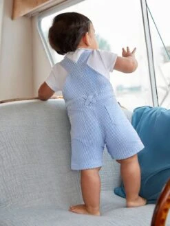 Jojo Maman Bebe JoJo Maman Bébé White Boat Embroidered Collar Baby Peter Pan Bodysuit -Jojo Maman Bebe 619 119s2