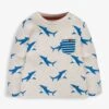 Jojo Maman Bebe JoJo Maman Bébé Natural Shark Print Pocket Top 1 Jojo Maman Bebe JoJo Maman Bébé Natural Shark Print Pocket Top -Jojo Maman Bebe 620452s