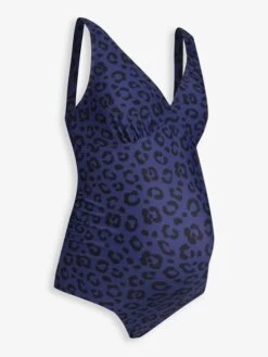 Jojo Maman Bebe JoJo Maman Bébé Navy Animal Print V-Neck Maternity Swimsuit -Jojo Maman Bebe 622153s6
