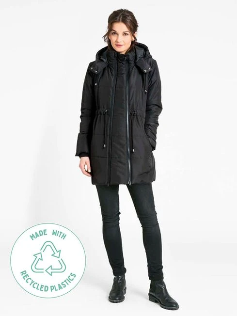 Jojo Maman Bebe JoJo Maman Bébé Black 2-in-1 Padded Maternity Jacket 4 Jojo Maman Bebe JoJo Maman Bébé Black 2-in-1 Padded Maternity Jacket - Image 2