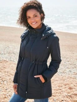 Jojo Maman Bebe JoJo Maman Bébé Black 2-in-1 Padded Maternity Jacket 8 Jojo Maman Bebe JoJo Maman Bébé Black 2-in-1 Padded Maternity Jacket -Jojo Maman Bebe 628032s3