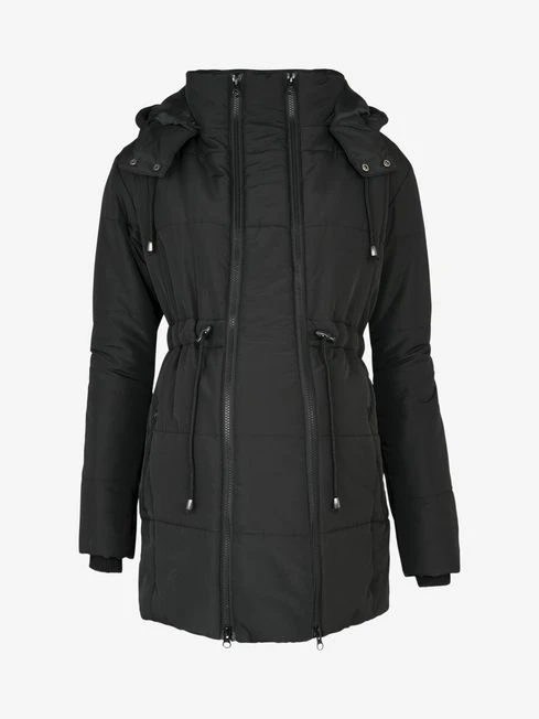 Jojo Maman Bebe JoJo Maman Bébé Black 2-in-1 Padded Maternity Jacket 6 Jojo Maman Bebe JoJo Maman Bébé Black 2-in-1 Padded Maternity Jacket - Image 4