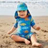 Jojo Maman Bebe JoJo Maman Bébé Dinosaur 1-Piece UPF 50 Sun Protection Suit -Jojo Maman Bebe 631605s