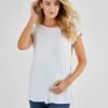 Jojo Maman Bebe JoJo Maman Bébé White Boyfriend Cotton Maternity T-Shirt -Jojo Maman Bebe 632561s