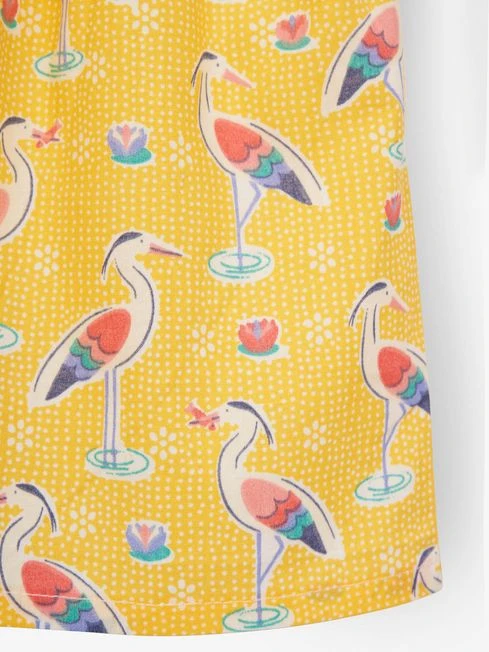 Jojo Maman Bebe JoJo Maman Bébé Yellow Girls' Heron Print Smocked Top 4 Jojo Maman Bebe JoJo Maman Bébé Yellow Girls' Heron Print Smocked Top - Image 2