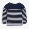 Jojo Maman Bebe JoJo Maman Bébé Navy Ecru Stripe Kids Long Sleeved Breton Top -Jojo Maman Bebe 649513s