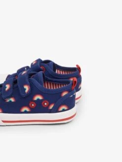 Jojo Maman Bebe JoJo Maman Bébé Navy Kids' Rainbow Canvas Pumps -Jojo Maman Bebe 664851s4