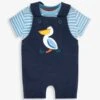 Jojo Maman Bebe JoJo Maman Bébé Navy 2-Piece Pelican Appliqué Short Dungarees & Top Set -Jojo Maman Bebe 683188s