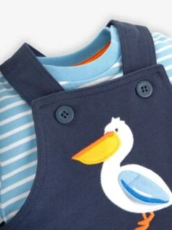 Jojo Maman Bebe JoJo Maman Bébé Navy 2-Piece Pelican Appliqué Short Dungarees & Top Set 7 Jojo Maman Bebe JoJo Maman Bébé Navy 2-Piece Pelican Appliqué Short Dungarees & Top Set -Jojo Maman Bebe 683188s3