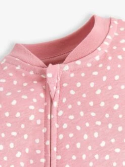 Jojo Maman Bebe JoJo Maman Bébé Pink Dinosaur Appliqué Zip Sleepsuit -Jojo Maman Bebe 689035s3