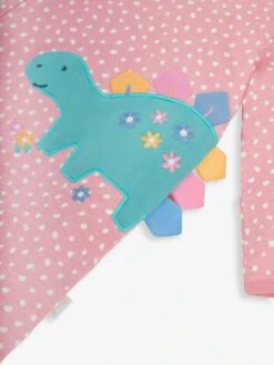 Jojo Maman Bebe JoJo Maman Bébé Pink Dinosaur Appliqué Zip Sleepsuit -Jojo Maman Bebe 689035s5