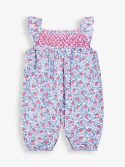 Jojo Maman Bebe JoJo Maman Bébé Blue Strawberry Bloom Print Sunsuit -Jojo Maman Bebe 707159s4