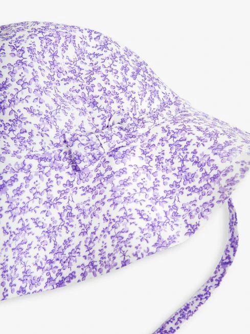 Jojo Maman Bebe JoJo Maman Bébé Lilac Lilac Bud Floral Print Floppy Sun Hat 3 Jojo Maman Bebe JoJo Maman Bébé Lilac Lilac Bud Floral Print Floppy Sun Hat - Image 2