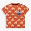 Jojo Maman Bebe JoJo Maman Bébé Rust Tractor Print Pocket T-Shirt -Jojo Maman Bebe 717242s