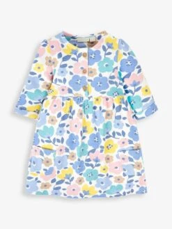 Jojo Maman Bebe JoJo Maman Bébé Cream Floral Print Button Front Dress -Jojo Maman Bebe 717623s3