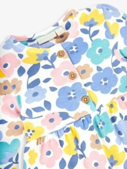 Jojo Maman Bebe JoJo Maman Bébé Cream Floral Print Button Front Dress -Jojo Maman Bebe 717623s4