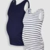 Jojo Maman Bebe JoJo Maman Bébé Midnight 2-Pack Ruched Maternity Vest Tops 1 Jojo Maman Bebe JoJo Maman Bébé Midnight 2-Pack Ruched Maternity Vest Tops -Jojo Maman Bebe 739191s
