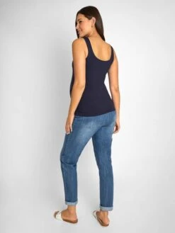 Jojo Maman Bebe JoJo Maman Bébé Midnight 2-Pack Ruched Maternity Vest Tops 10 Jojo Maman Bebe JoJo Maman Bébé Midnight 2-Pack Ruched Maternity Vest Tops -Jojo Maman Bebe 739191s3