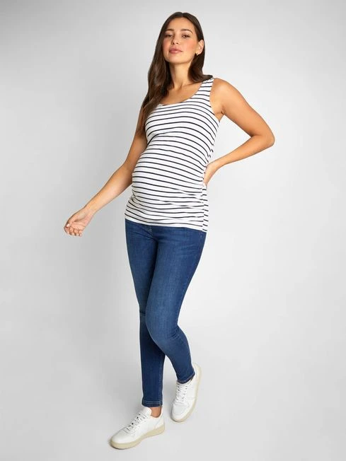 Jojo Maman Bebe JoJo Maman Bébé Midnight 2-Pack Ruched Maternity Vest Tops 8 Jojo Maman Bebe JoJo Maman Bébé Midnight 2-Pack Ruched Maternity Vest Tops - Image 6