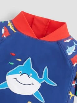 Jojo Maman Bebe JoJo Maman Bébé Shark Kids' 1-Piece Sun Protection Suit -Jojo Maman Bebe 747685s2