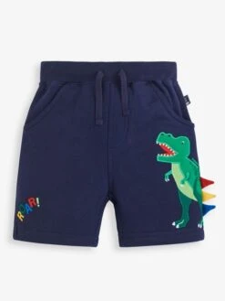 Jojo Maman Bebe JoJo Maman Bébé Navy Kids' Dinosaur Appliqué Shorts