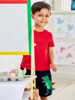 Jojo Maman Bebe JoJo Maman Bébé Navy Kids' Dinosaur Appliqué Shorts -Jojo Maman Bebe 751977s6