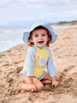 Jojo Maman Bebe JoJo Maman Bébé Lemon 2-Piece Duck Rash Vest Set