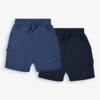 Jojo Maman Bebe JoJo Maman Bébé Indigo 2-Pack & Navy Jersey Cargo Shorts