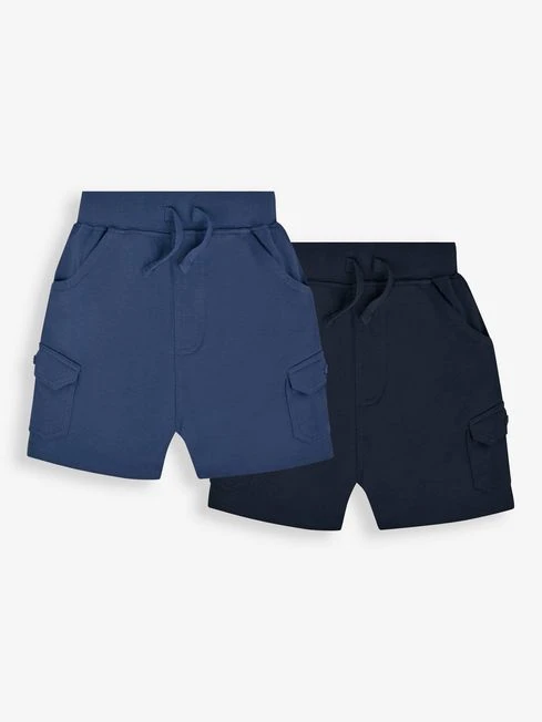 Jojo Maman Bebe JoJo Maman Bébé Indigo 2-Pack & Navy Jersey Cargo Shorts 3 Jojo Maman Bebe JoJo Maman Bébé Indigo 2-Pack & Navy Jersey Cargo Shorts