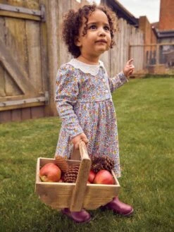 Jojo Maman Bebe JoJo Maman Bébé Cream Orchard Ditsy Dress With Broderie Collar -Jojo Maman Bebe 777472s2